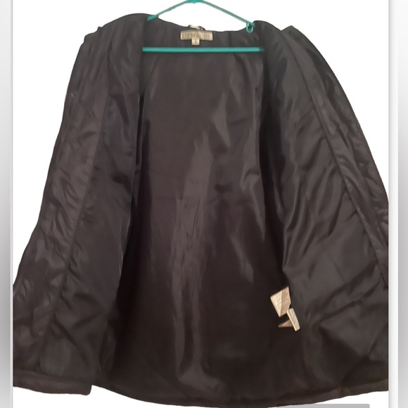 Larry Levine Womens Lightweight Quilted Textured Black Mid-length Puffer SzS - Picture 6 of 14